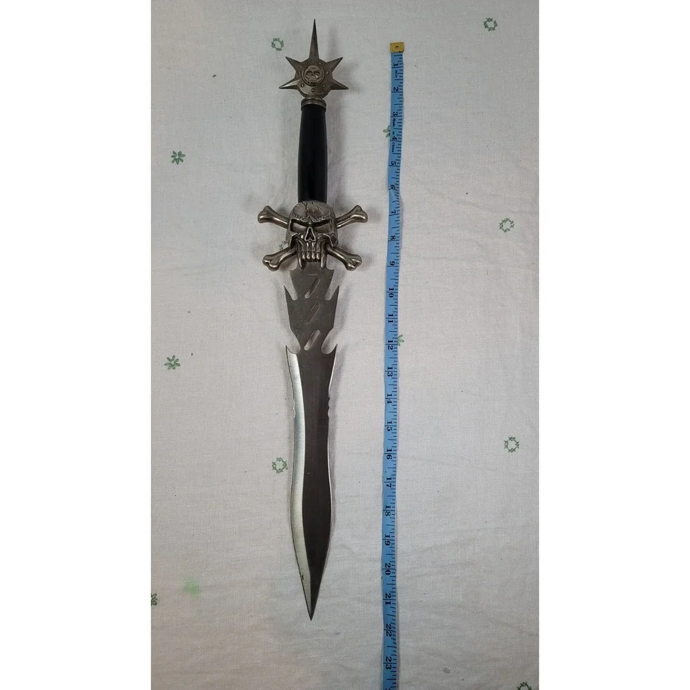 Badass 22 Inch 440 Stainless Steel Skull & Bones Gothic‎ Dagger, Sword, Knife